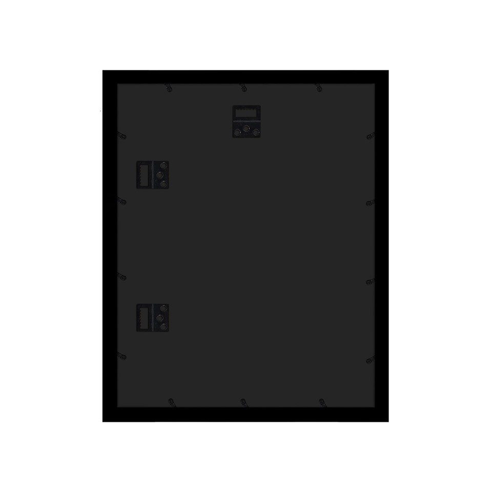 Back View Detail: Upgraded Swivel Clips & Hangers for Vertical/Horizontal Mounting